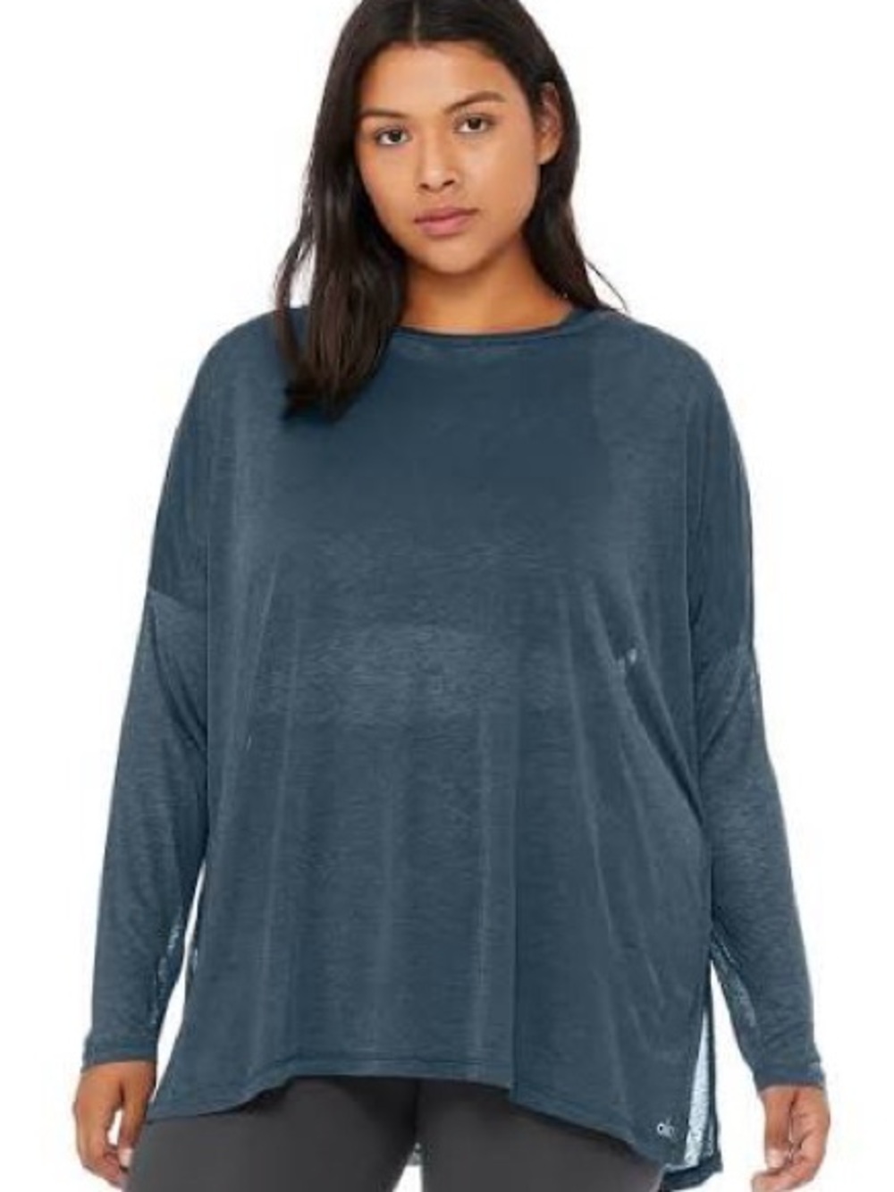 ALO Yoga Women's ARROW Long-Sleeve Top in Slate Blue